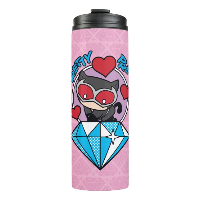 Bouteilles Isothermes Chibi Catwoman assise Sur Le Grand Diamant (Devant)