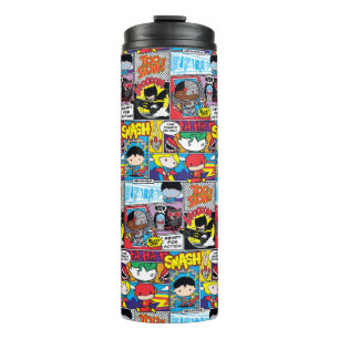 Bouteilles Isothermes Chibi Justice League Motif de bande dessinée