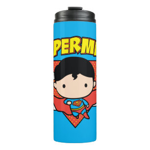 Bouteilles Isothermes Chibi Superman Polka Dot Shield et nom