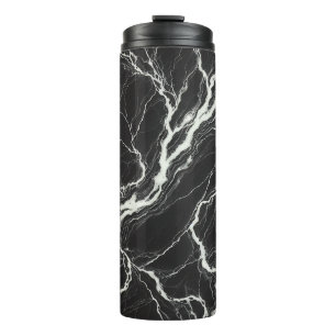 Bouteilles Isothermes Chic Black & Marbre blanc Look Glamor