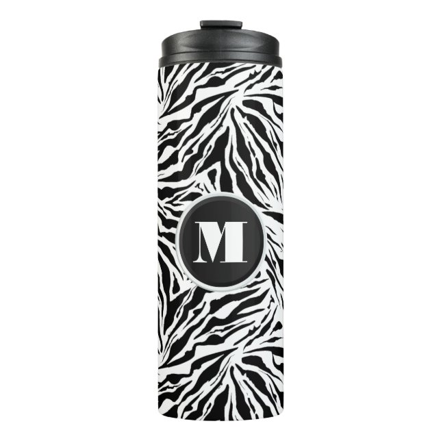 Bouteilles Isothermes Chic Monogramme Zebra Print (Devant)