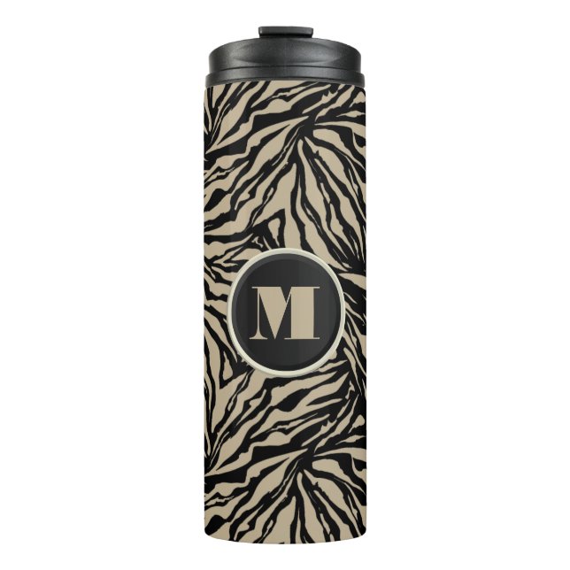 Bouteilles Isothermes Chic Monogramme Zebra Print (Devant)