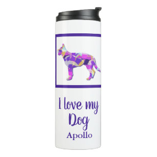 Bouteilles Isothermes Chien berger allemand Silhouette Purple PY&B
