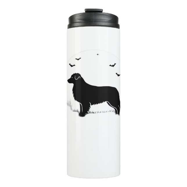 Bouteilles Isothermes Chien berger australien - Halloween Moon Silhouett (Devant)