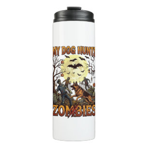 Bouteilles Isothermes Chien chasse les zombies Halloween Berger allemand