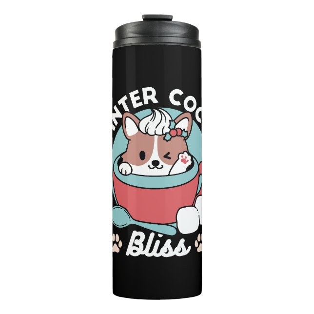 Bouteilles Isothermes Chien dans la Mug Festive pour Vibes de vacances - (Devant)
