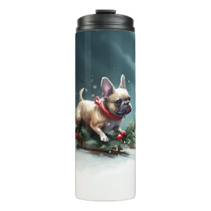 Bouteilles Isothermes Chien de Noël neige hiver