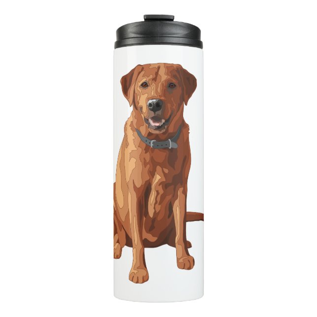 Bouteilles Isothermes Chien du Labrador jaune rouge renard (Devant)