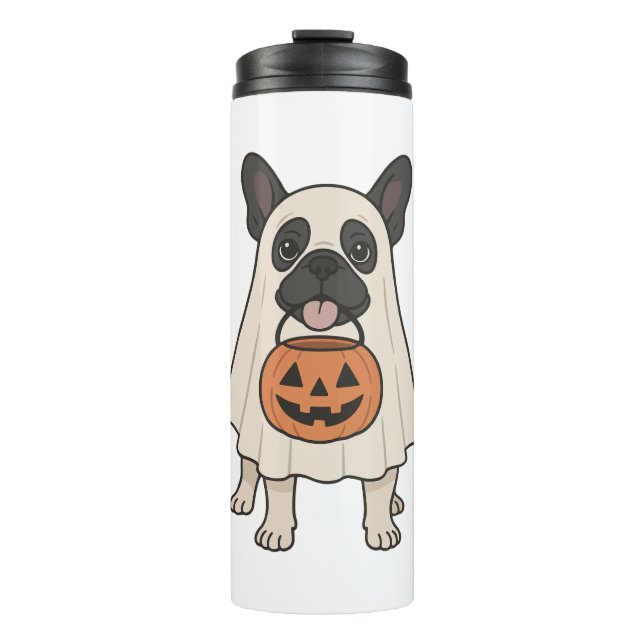 Bouteilles Isothermes Chien-taureau français Fantôme de Chien d'Hallowee (Devant)