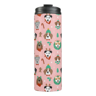 Bouteilles Isothermes Chiens de Noël en Accessoires de vacances Motif