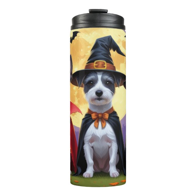 Bouteilles Isothermes Chiens de Rat Terrier Citrouille Halloween Funny (Devant)