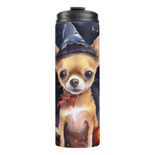 Bouteilles Isothermes Chihuahua d'Halloween avec la peur Citrouille