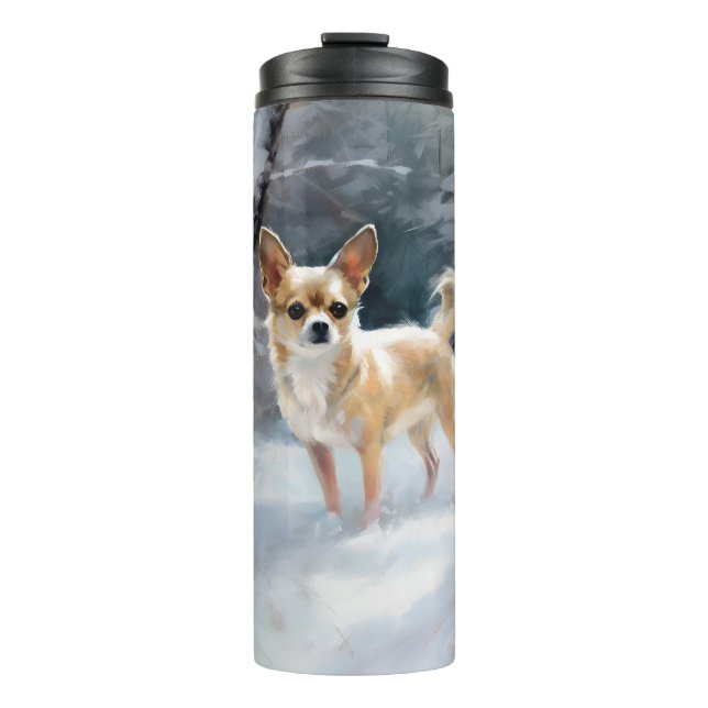 Bouteilles Isothermes Chihuahua Laisser neiger Noël (Devant)