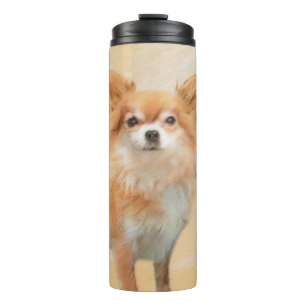 Bouteilles Isothermes Chihuahua Peinture de Chien à long Haired Art orig