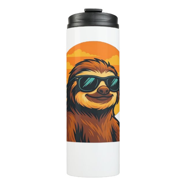 Bouteilles Isothermes Chill Slots avec lunettes de soleil - Retro Sunset (Devant)