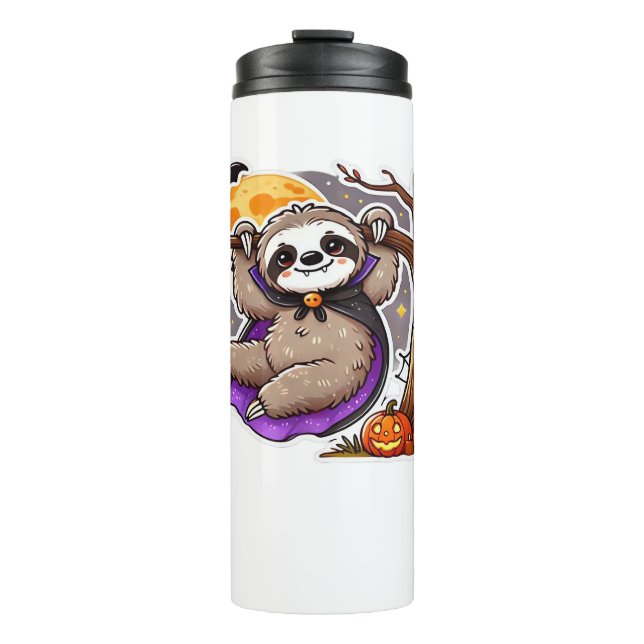 Bouteilles Isothermes Chill Thrills Halloween Sloth T-Shirt surdimension (Devant)