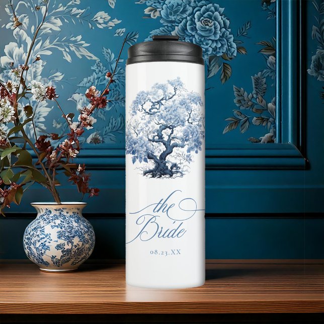 Bouteilles Isothermes Chinoiserie Arbre Motif La Mariée ID1094 (Créateur téléchargé)