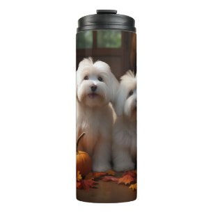 Bouteilles Isothermes Chiots Coton De Tulear Délice d'Automne Citrouille