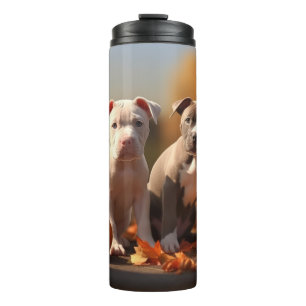 Bouteilles Isothermes Chiots Pitbull Délice d'Automne Citrouille 