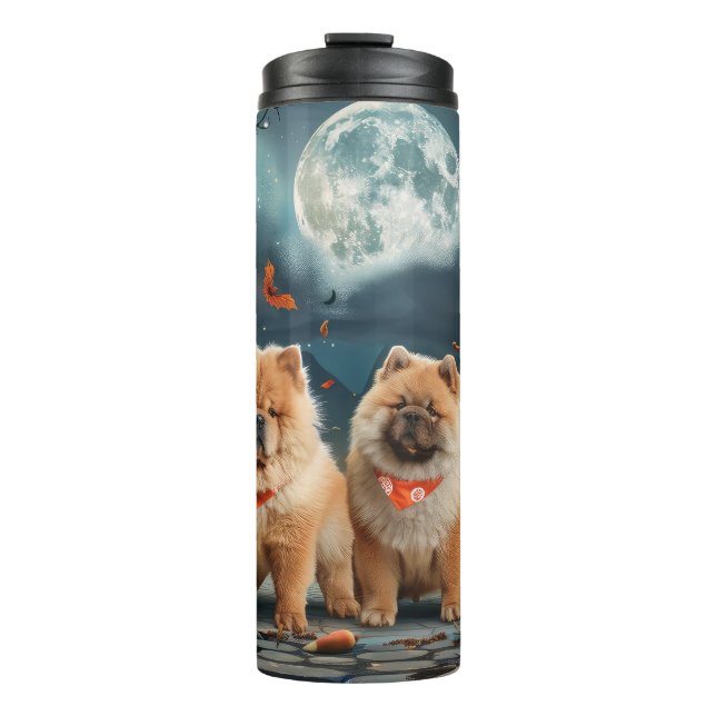 Bouteilles Isothermes Chow Chow Halloween Éffrayant (Devant)