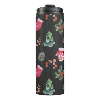 Bouteilles Isothermes Christmas Reindeer : Aquarelle Motif sans couture