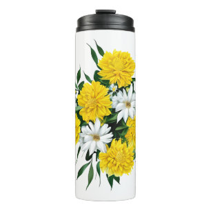 Bouteilles Isothermes Chrysanthèmes et marguerites jaunes