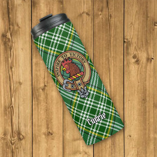 Bouteilles Isothermes Cimier de coq Clan Currie sur Tartan