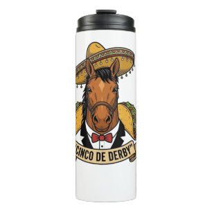 Bouteilles Isothermes Cinco de Derby Cheval Taco Sombrero Design Vintage