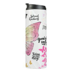 Bouteilles Isothermes Citation d'affirmation positive Papillons Floral
