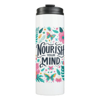Bouteilles Isothermes Citation Inspirante Nourrissez Votre Esprit Floral