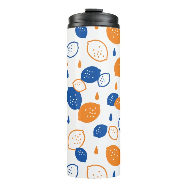 Bouteilles Isothermes Citron bleu et orange Motif Jouer sur le thème des (Devant)