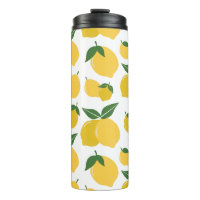 Citron Motif Fruit Rétro Jaune Sur Blanc
