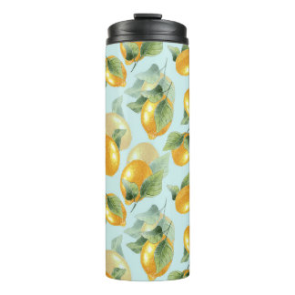 Bouteilles Isothermes Citrons Feuilles : Aquarelle Impression transparen