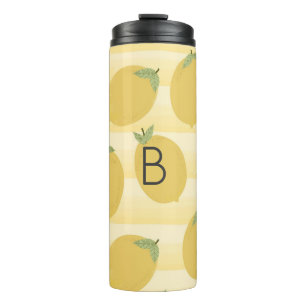 Bouteilles Isothermes Citrons jaunes Fruits d'été Aquarelle amusante