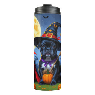 Bouteilles Isothermes Citrouille de Bulldogs de France noire Halloween d