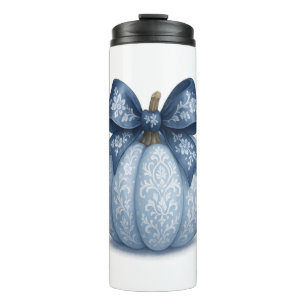Bouteilles Isothermes Citrouille Floral Bleu