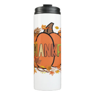 Bouteilles Isothermes Citrouille Reconnaissante T-Shirt de Thanksgiving