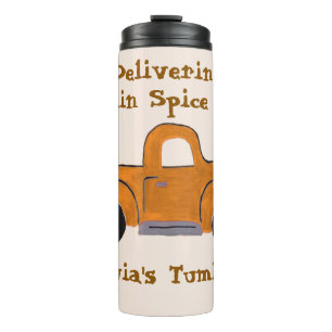 Bouteilles Isothermes Citrouille saison épices PERSONNALISER Camion pein