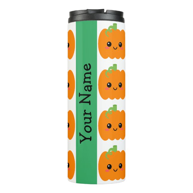 Bouteilles Isothermes Citrouille souriant Tumbler Visage, Joli cadeau d' (Dos)