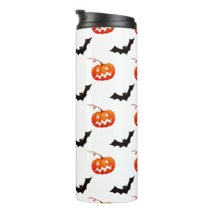 Bouteilles Isothermes Citrouilles et chauves-souris d'Halloween, Trou ou