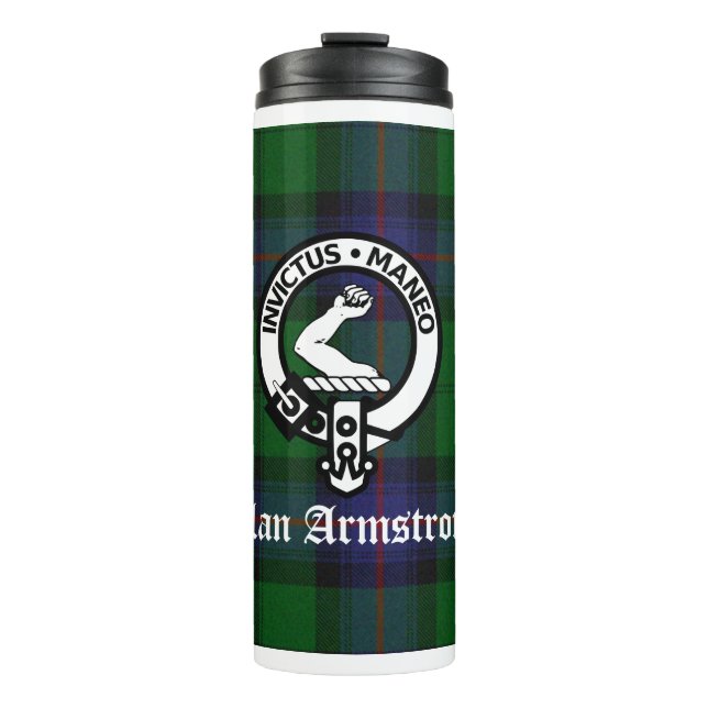 Bouteilles Isothermes Clan Armstrong Tartan & Crest Badge (Devant)