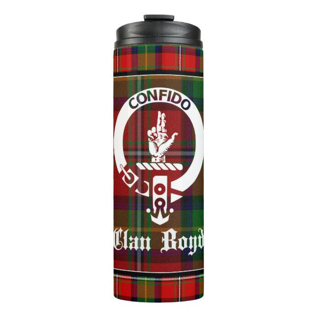 Bouteilles Isothermes Clan Boyd Crest Badge & Tartan (Devant)