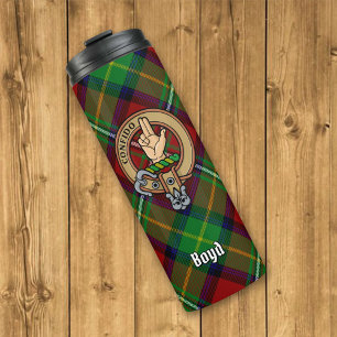 Bouteilles Isothermes Clan Boyd Crest sur Tartan