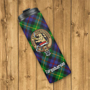 Bouteilles Isothermes Clan Farquharson Crest sur Tartan