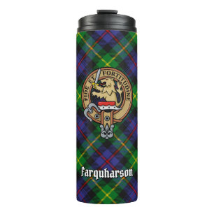 Bouteilles Isothermes Clan Farquharson Crest sur Tartan