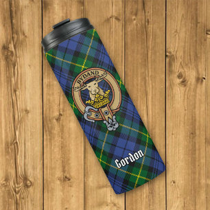 Bouteilles Isothermes Clan Gordon Crest sur Tartan