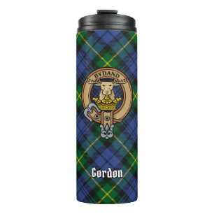 Bouteilles Isothermes Clan Gordon Crest sur Tartan