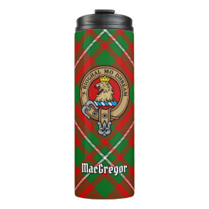 Bouteilles Isothermes Clan Gregor Crest sur Tartan