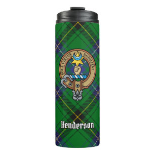 Bouteilles Isothermes Clan Henderson Crest sur Tartan