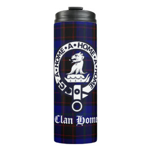 Bouteilles Isothermes Clan Home Crest Badge et Tartan